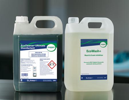 Hygenex EcoCleanse Disinfectant For Medical Pulp Macerators and EcoWash+ For Bedpan Washer Disinfectors