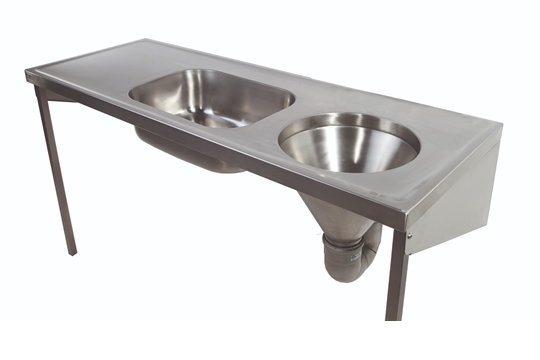 Hygenex Stainless Steel Sink and Slop Hopper
